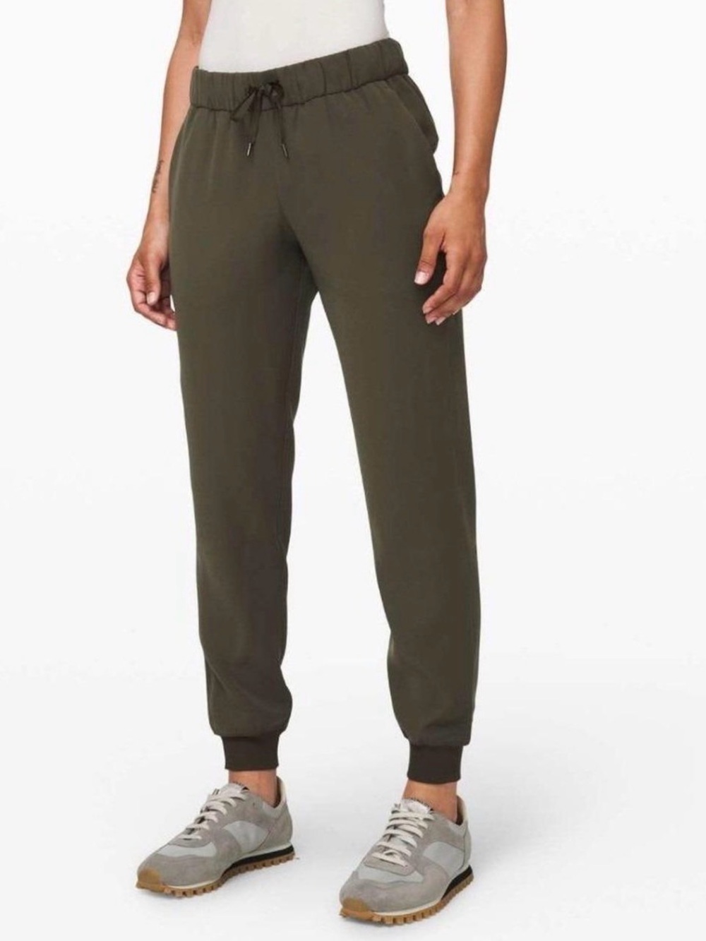 lululemon athletica Olive Green Drawstring Joggers size 14